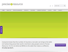 Tablet Screenshot of preciseresource.com